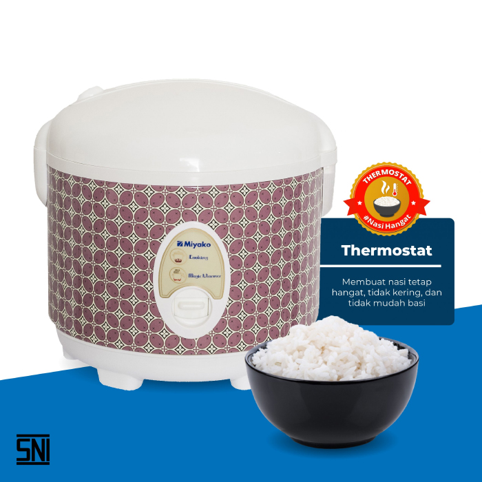 Miyako Magic Com / Rice Cooker Magic Warmer Plus 1.8 Liter - MCM508 BTK KWG